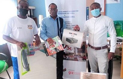 Opuwo business skills promoter receives equipment
