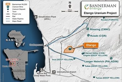 Bannerman Energy gets mining licence for its Etango Uranium