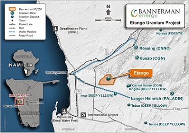Bannerman Energy gets mining licence for its Etango Uranium