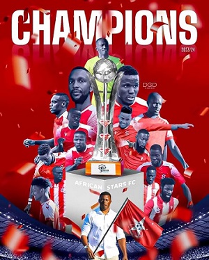 African Stars win premier league