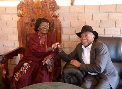 President Mbumba visits Oukwanyama Queen