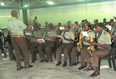 NDF Brass Band performs for white cane