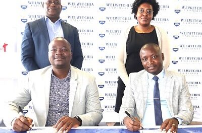 Welwitchia University, Harare Institute of Public Health sign MoU