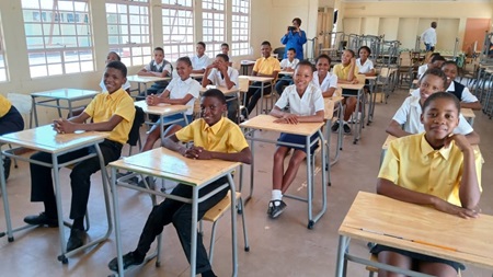 Old Mutual Foundation hands over 100 chairs to Aussenkehr Primary School