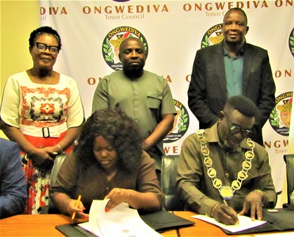 Ongwediva and Outjo sign agreement to strengthen inter-municipal cooperation
